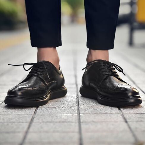 Men's Casual Business Shoes Lace-up Low Heel Round Toe Shoes Warm wear-Resistant Versatile Shoes for Men in Saudi Arabia