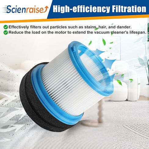 2486 مرشحات بديلة لمكنسة Bissell CleanView 2487 2488 2489 24899 2490 2491 2492 2494 PowerClean، تعمل مع أرقام الأجزاء # 1604130، 1601972، و1608225، 2 مرشحات HEPA + 3 مرشحات للرغوة واللباد in Kuwait