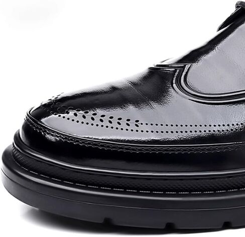 Men's Business Dress Leather Shoes British Fashion Lace-up Rubber Sole Men Casual Shoes Comfortable Lining Lightweight Non Slip Walking Shoes in Kuwait