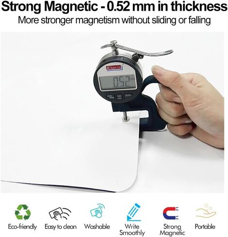 لوحة بيضاء صغيرة من INMORVEN مخطط قائمة المسح الجاف، 8 بوصة × 6 بوصة لوحة مسح جافة مغناطيسية صغيرة لقائمة البقالة في الثلاجة، لوحات بيضاء للثلاجة للقيام بالقائمة، مع علامات وممحاة in Kuwait