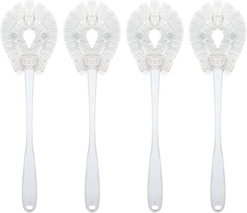 Lola Products Toilet Bowl Brush with Curved Head, Galvanized Twisted Wire, Durable Poly Fiber Bristles, Curved Head Reaches Under The Toilet Bowl Rim for a Thorough Cleaning - 1 Pack in Kuwait