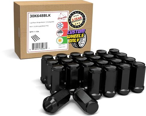 Wheel Accessories Parts 32 Pcs M14x1.5 14x1.5 Thread Bulge Acorn 1.90" Long Lug Nuts Chrome 3/4" Hex Fits 1999+ Chevy Silverado GMC Sierra 2500 3500 Ford 2005+ F250 F350 2011+ Ram 2500 3500 in Saudi Arabia