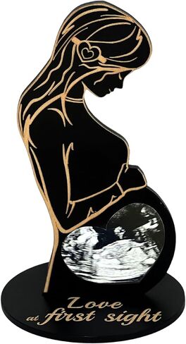 إطار صورة بالموجات فوق الصوتية للطفل على شكل علامة قلب - هدية للأم المتوقعة لصديقتها الحامل | هدايا الزوجة الحامل من الزوج | هدية إطار السونوجرام للنساء الحوامل | هدايا للزوجة الحامل in Kuwait