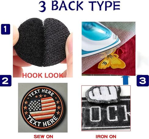 Custom Decorative Patches, Personalized Morale Patches, for Use On Backpacks Caps Jackets Uniforms, Hook Loop Fastener, Sew on, Iron on, Gift for Teams, Family & Pet Lovers in Kuwait