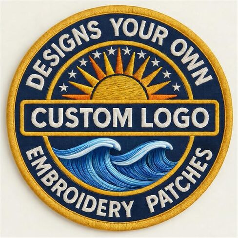 Custom Personalized Logo Embroidered Patches, Any Shape Iron On Sew On Hook and Loop Patch, Custom Image Text Logo Patches, Patch for Backpacks, Jacket, Gift for Teams in Kuwait