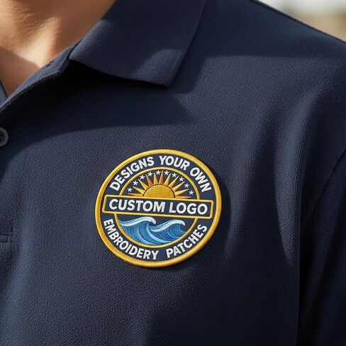 Custom Personalized Logo Embroidered Patches, Any Shape Iron On Sew On Hook and Loop Patch, Custom Image Text Logo Patches, Patch for Backpacks, Jacket, Gift for Teams in Kuwait