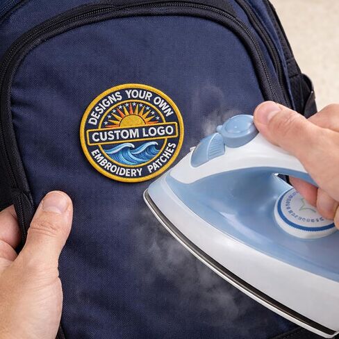 Custom Personalized Logo Embroidered Patches, Any Shape Iron On Sew On Hook and Loop Patch, Custom Image Text Logo Patches, Patch for Backpacks, Jacket, Gift for Teams in Kuwait