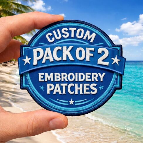 Custom Logo Embroidered Patches, Customized Embroidery Patch, Any Shape Iron On Sew On Hook and Loop Patch, Personalized Patches for Clothes, Backpacks, School, Team, Group in Kuwait