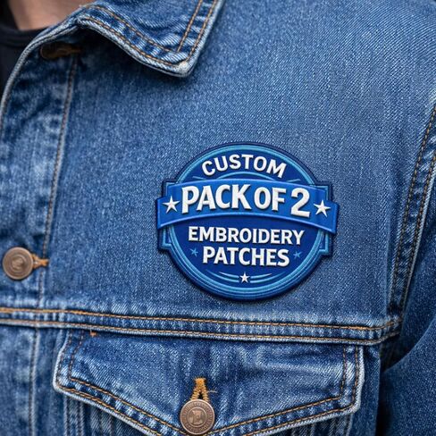 Custom Logo Embroidered Patches, Customized Embroidery Patch, Any Shape Iron On Sew On Hook and Loop Patch, Personalized Patches for Clothes, Backpacks, School, Team, Group in Kuwait