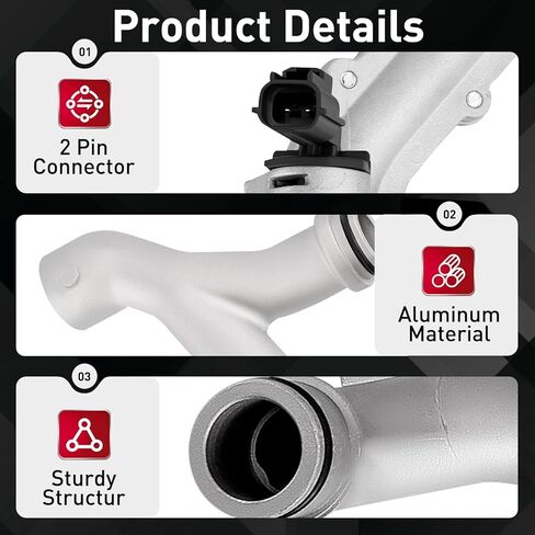 Upgraded Metal Coolant Water Pipe System Kit Compatible with Land Rover Range Rover Sport LR4, Jaguar XE XF XJ 3.0L V6, Replaces LR075991 LR028136 LR049990 LR092992 in Saudi Arabia