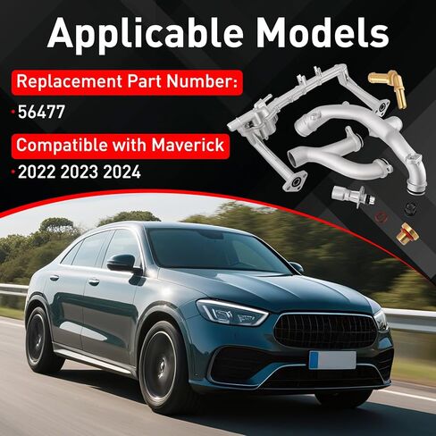 Upgraded Metal Coolant Water Pipe System Kit Compatible with Land Rover Range Rover Sport LR4, Jaguar XE XF XJ 3.0L V6, Replaces LR075991 LR028136 LR049990 LR092992 in Saudi Arabia