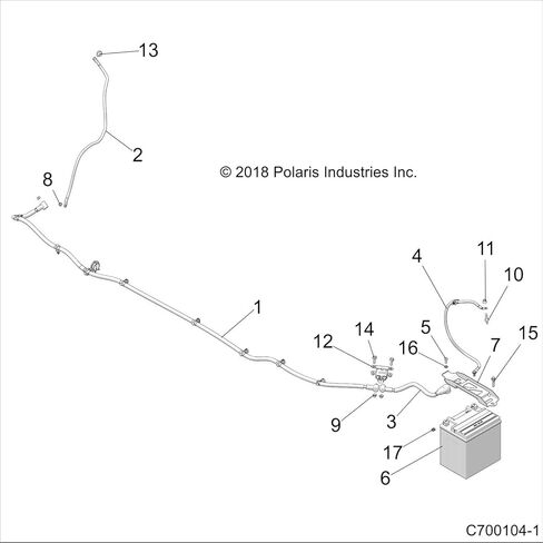Polaris 4017963 Battery to Ground Cable RZR RS1 EPS 2019-2022 in Saudi Arabia