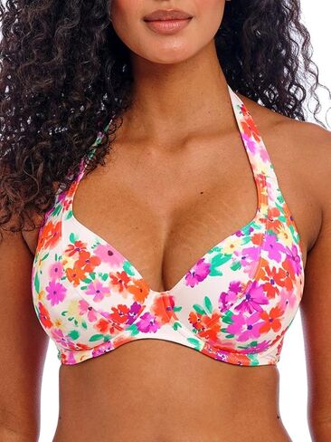 Freya Summer Soul Banded Underwire Halter Bikini Top (206404),32GG,White - White,32GG in Saudi Arabia