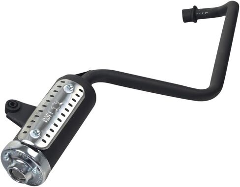 AlveyTech Muffler & Pipe Assembly for Coleman AT125-EX ATV - Durable Metal with Matte Black Finish Muffler Header Exhaust Pipe, Predator Engine Parts, Replacement 4-Wheel ATV Accessories, DIY Install in Kuwait