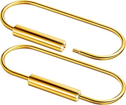 WILLBOND Brass Key Ring Gold Screw Lock Keychain Durable Brass Screw Clip Simple Style Keychain for Handbags Purse Bag Charms in Saudi Arabia