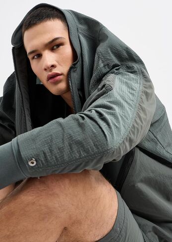 Armani Exchange Men's Utility Sweatshirt With Fashion Zippers in Saudi Arabia