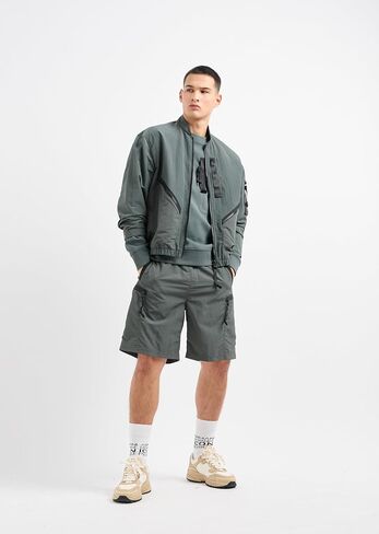 Armani Exchange Men's Utility Sweatshirt With Fashion Zippers in Saudi Arabia