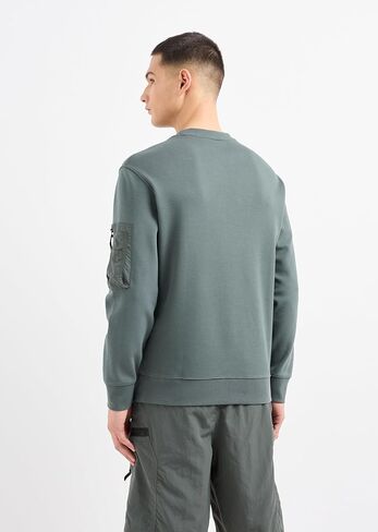 Armani Exchange Men's Utility Sweatshirt With Fashion Zippers in Saudi Arabia