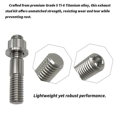 طقم جوانات مسمار من التيتانيوم متوافق مع Yamaha Grizzly 660 2002-2008 Rhino 660 2004-2007 Raptor 660R 2001-2005 OEM # 3YF-14613-01-00 90179-08410-00 95617-08625-00 in Saudi Arabia