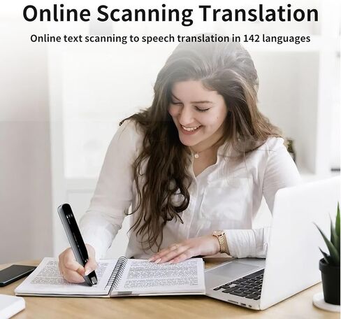 قلم مترجم وقلم قراءة لمتعلمي اللغة وعسر القراءة وصعوبات التعلم والأطفال والكبار، قلم ترجمة OCR وماسح ضوئي للقلم، جهاز تحويل النص إلى كلام لـ 142 لغة (رمادي) in Kuwait