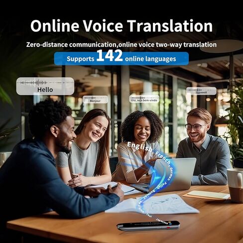 قلم مترجم وقلم قراءة لمتعلمي اللغة وعسر القراءة وصعوبات التعلم والأطفال والكبار، قلم ترجمة OCR وماسح ضوئي للقلم، جهاز تحويل النص إلى كلام لـ 142 لغة (رمادي) in Kuwait