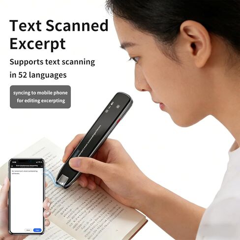قلم مترجم وقلم قراءة لمتعلمي اللغة وعسر القراءة وصعوبات التعلم والأطفال والكبار، قلم ترجمة OCR وماسح ضوئي للقلم، جهاز تحويل النص إلى كلام لـ 142 لغة (رمادي) in Kuwait