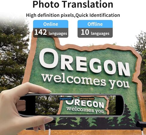 قلم مترجم وقلم قراءة لمتعلمي اللغة وعسر القراءة وصعوبات التعلم والأطفال والكبار، قلم ترجمة OCR وماسح ضوئي للقلم، جهاز تحويل النص إلى كلام لـ 142 لغة (رمادي) in Kuwait