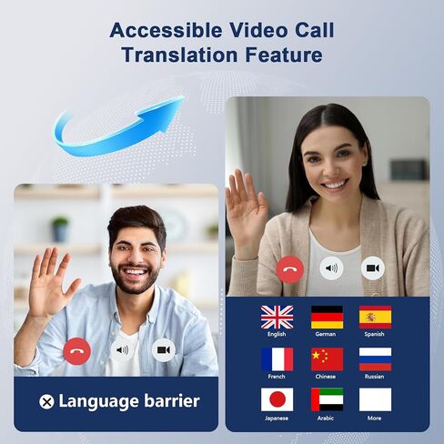 سماعات أذن للترجمة بتقنية الذكاء الاصطناعي في الوقت الحقيقي، سماعات أذن لمترجم 164 لغة لهواتف iPhone وAndroid، سماعات رأس للترجمة 3 في 1، مشبك أذن مفتوح، سماعات أذن لاسلكية iOS وAndroid باللون الأسود in Kuwait