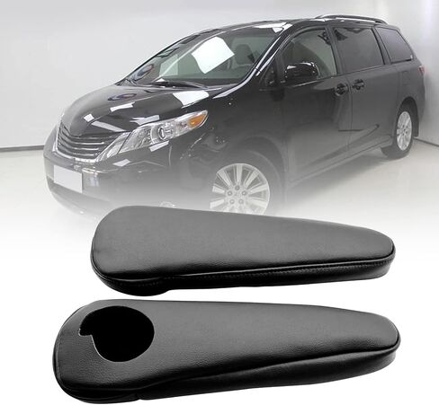 GXARTS Left and Right Leather Seat Armrest Cover Compatible with Toyota Sienna 2011 2012 2013 2014 2015 2016 2017 Black Leather Part Only in Kuwait