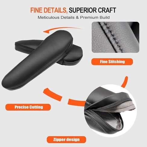 GXARTS Left and Right Leather Seat Armrest Cover Compatible with Toyota Sienna 2011 2012 2013 2014 2015 2016 2017 Black Leather Part Only in Kuwait