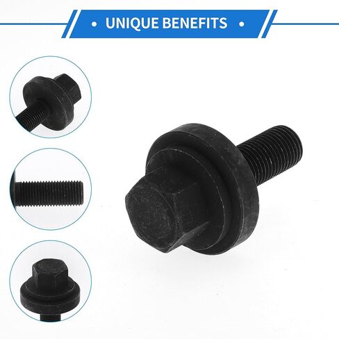 1 Set Harmonic Balancer Bolt Compatible for Ford Edge SE, SEL, Titanium 2.0 2015-2024, Durable Metal Black in Saudi Arabia