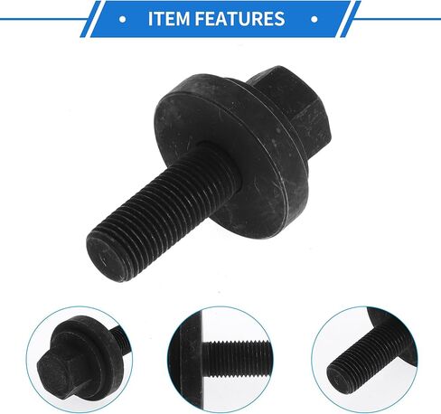 1 Set Harmonic Balancer Bolt Compatible for Ford Edge SE, SEL, Titanium 2.0 2015-2024, Durable Metal Black in Saudi Arabia