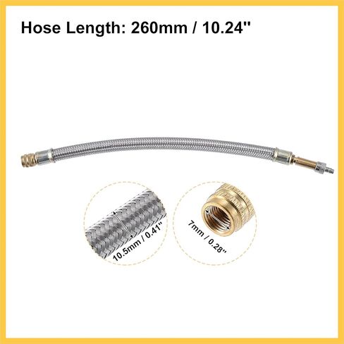 260mm 10.24'' Tire Valve Stem Extension Inflator Extender Hose Universal Fit for Car Motorcycle Bicycle Auto Replacement Parts in Saudi Arabia