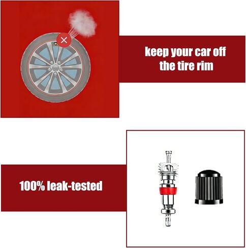 Tire Valve Stem Removal Tool Kit, 62Pcs Valve Cores with 4-Way Valve Tool and Valve Core Remover for Car, Motorcycle, Bicycle & Air Conditioning Repair in Saudi Arabia