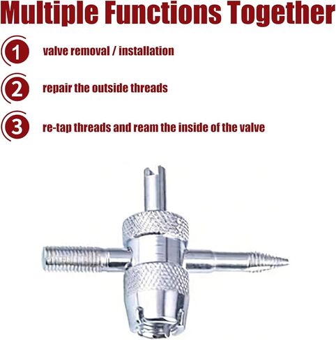 Tire Valve Stem Removal Tool Kit, 62Pcs Valve Cores with 4-Way Valve Tool and Valve Core Remover for Car, Motorcycle, Bicycle & Air Conditioning Repair in Saudi Arabia