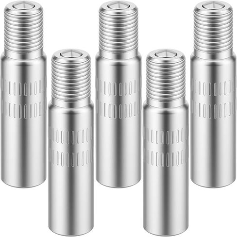 5 Pcs 39MM Tire Valve Extender, Metal Valve Stem Extension, Tire Stem Extension, Brass Valve Extender for Car, Truck, Motorcycle (Silver) in Kuwait