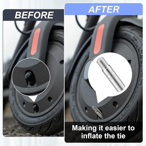 5 Pcs 39MM Tire Valve Extender, Metal Valve Stem Extension, Tire Stem Extension, Brass Valve Extender for Car, Truck, Motorcycle (Silver) in Kuwait