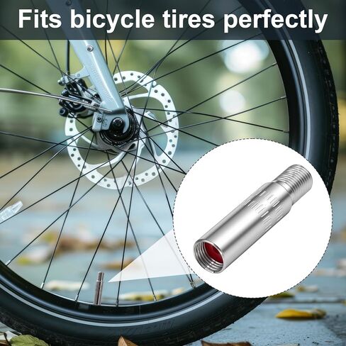 5 Pcs 39MM Tire Valve Extender, Metal Valve Stem Extension, Tire Stem Extension, Brass Valve Extender for Car, Truck, Motorcycle (Silver) in Kuwait