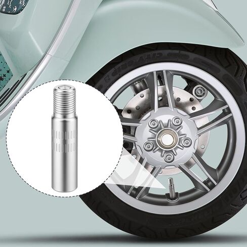 5 Pcs 39MM Tire Valve Extender, Metal Valve Stem Extension, Tire Stem Extension, Brass Valve Extender for Car, Truck, Motorcycle (Silver) in Kuwait