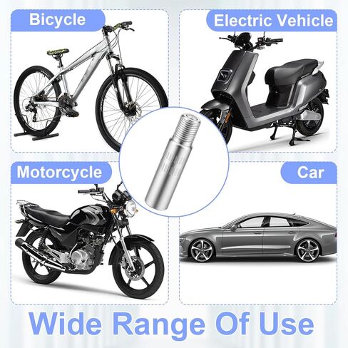 5 Pcs 39MM Tire Valve Extender, Metal Valve Stem Extension, Tire Stem Extension, Brass Valve Extender for Car, Truck, Motorcycle (Silver) in Kuwait