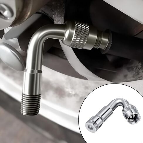 6 Pcs Valve Stem Extension Dually Valve Stem Extenders 135, 90, 45 Degrees Metal Tire Valves Extension Universal Valves Extensions for Wheels Passenger Cars RV Motorcycles Bicycles Trailers in Saudi Arabia