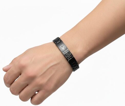 Bible Verse Bracelets Inspirational Christian Wristbands Gifts to Son Men DAD Father Husband Boyfriend Encouragement Jewelry Adjustable Stainless Steel Bracelet in Kuwait