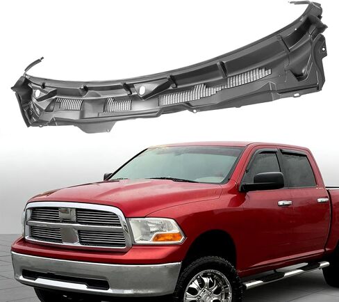 Front Grille Wiper Cowl Windshield Panel Compatible with Dodge Ram 1500/2500/3500 2009-2024 Windshield Wiper Cowl Panel Grille Air Inlet Window Cover in Saudi Arabia