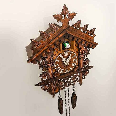 Cuckoo Clock - Coo Coo Clock - Traditional Pendulum Wall Clock Pop Out Singing Bird Clock, Cuckoo Wall Clock for Wall Art Home Living Room Kitchen Office Decor in Saudi Arabia