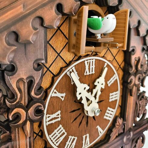 Cuckoo Clock - Coo Coo Clock - Traditional Pendulum Wall Clock Pop Out Singing Bird Clock, Cuckoo Wall Clock for Wall Art Home Living Room Kitchen Office Decor in Saudi Arabia