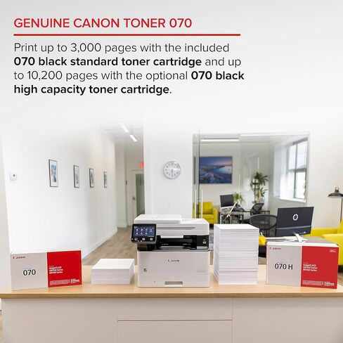 طابعة Canon imageCLASS MF462dw 4 في 1 أحادية اللون لاسلكية ليزر مزدوجة مع إمكانيات الطباعة والنسخ والمسح الضوئي والفاكس، ووحدة تغذية المستندات التلقائية، ولوحة عرض تعمل باللمس مقاس 5 بوصات (تجديد معتمد) in Kuwait