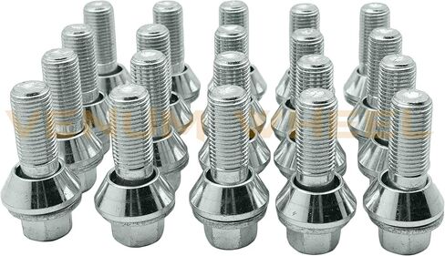 20 Pc Zinc PCD Variation Alloy Wheel Lug Bolts 27mm Shank 12x1.5 Thread Pitch 2mm Spacing On Bolt Pattern Wheel Bolts in Saudi Arabia