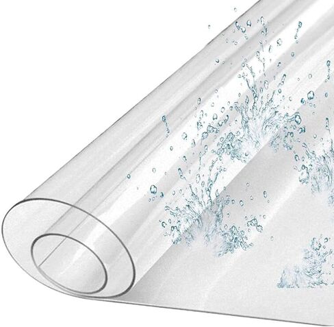 PVC Non-Slip Rug Protector Cover - Clear Plastic Vinyl Floor Mats for Home Office, Anti-Scratch Rolling Chair Mats, Ideal for Carpet Under Tables and Furniture, 1.5/2mm Thick in Kuwait