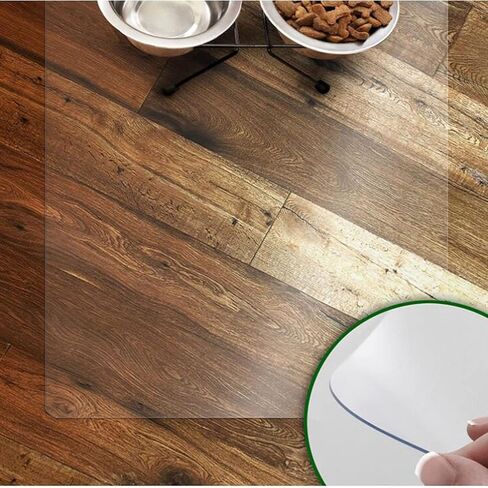 PVC Non-Slip Rug Protector Cover - Clear Plastic Vinyl Floor Mats for Home Office, Anti-Scratch Rolling Chair Mats, Ideal for Carpet Under Tables and Furniture, 1.5/2mm Thick in Kuwait