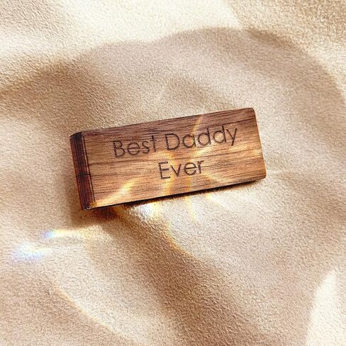 Danique Real Wood Money Clip with Custom Engraving, Father's Day Gift for Dad, Personalized Retirement Gift for Dad, Grandfather, Custom Wood 5th Year Anniversary for Husband, Boyfriend in Saudi Arabia